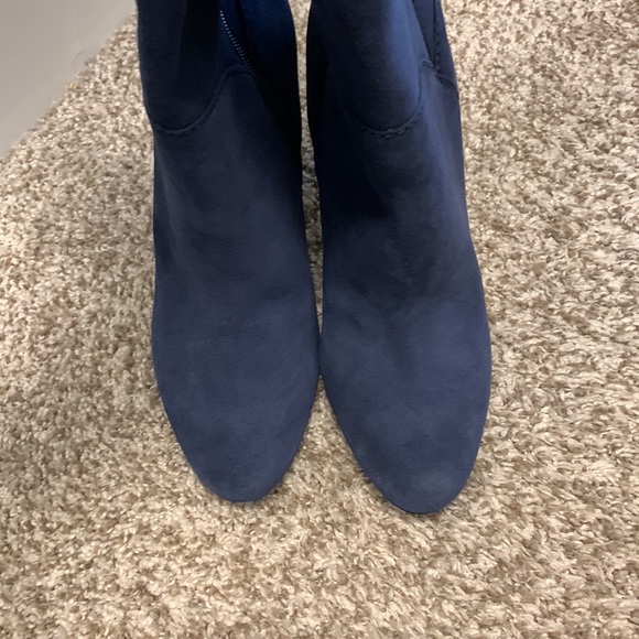 Blue suede boots! Over the knee - Picture 2 of 9
